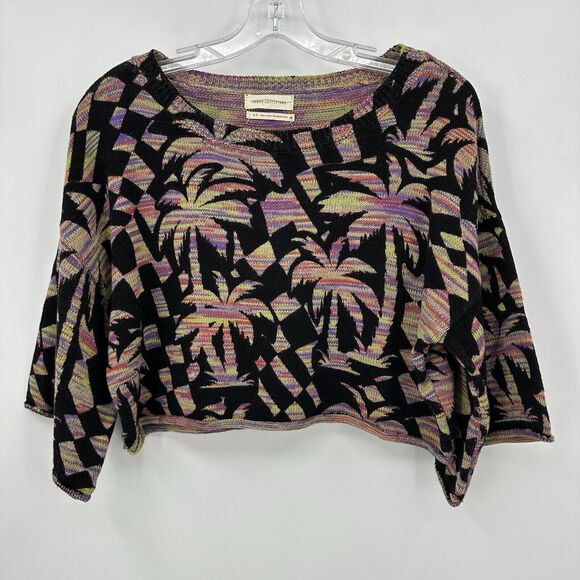 Urban Outfitters Sweaters - Urban Outfitters Women Cropped Sweater S Palm Tree Boxy Tropical Retro Y2K Artsy